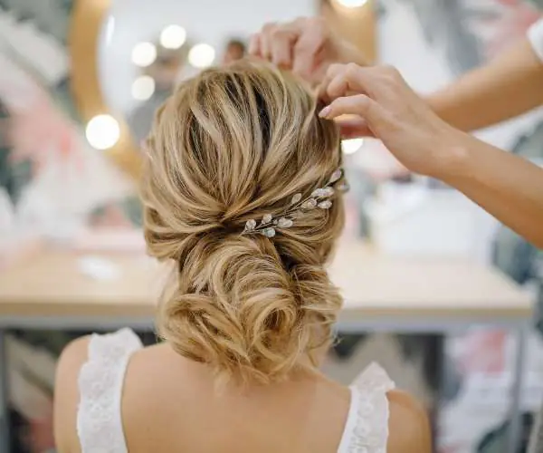 Wedding hair styling in Hythe